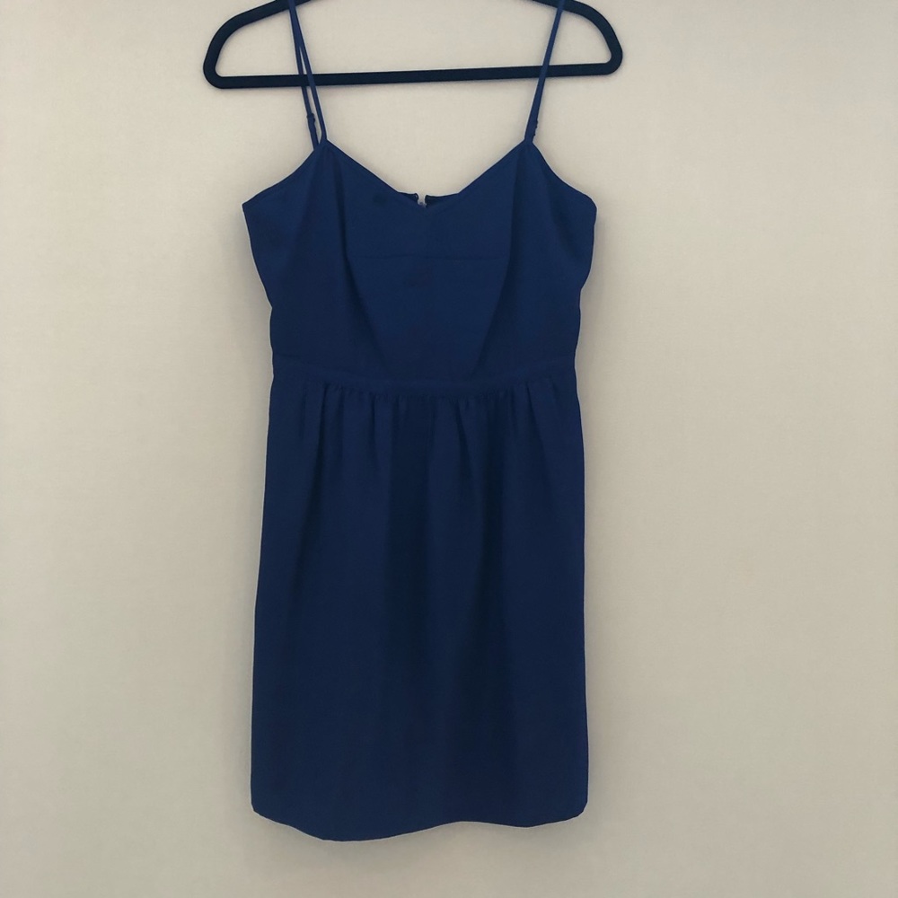 J.Crew blue lined cami dress